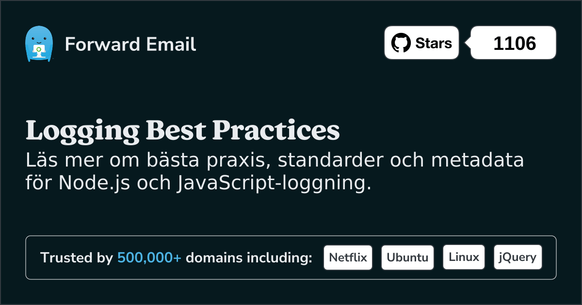 Bästa metoder för Node.js-loggning