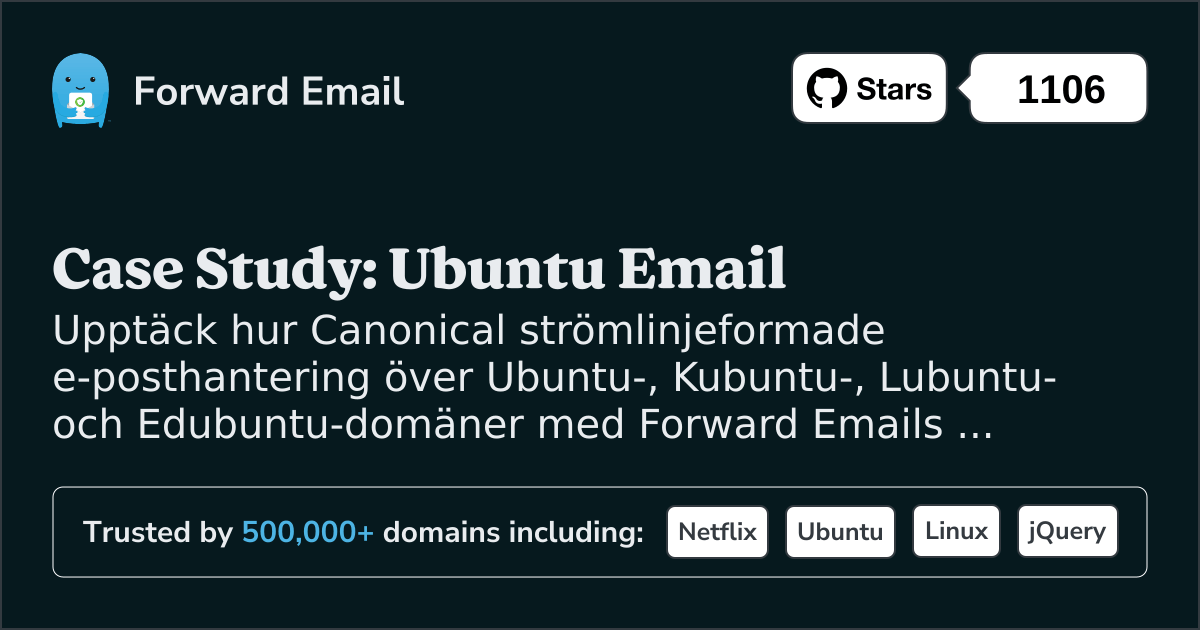 Fallstudie: Hur Ubuntu driver e-posthantering med Forward Emails Open-Source Enterprise Solution