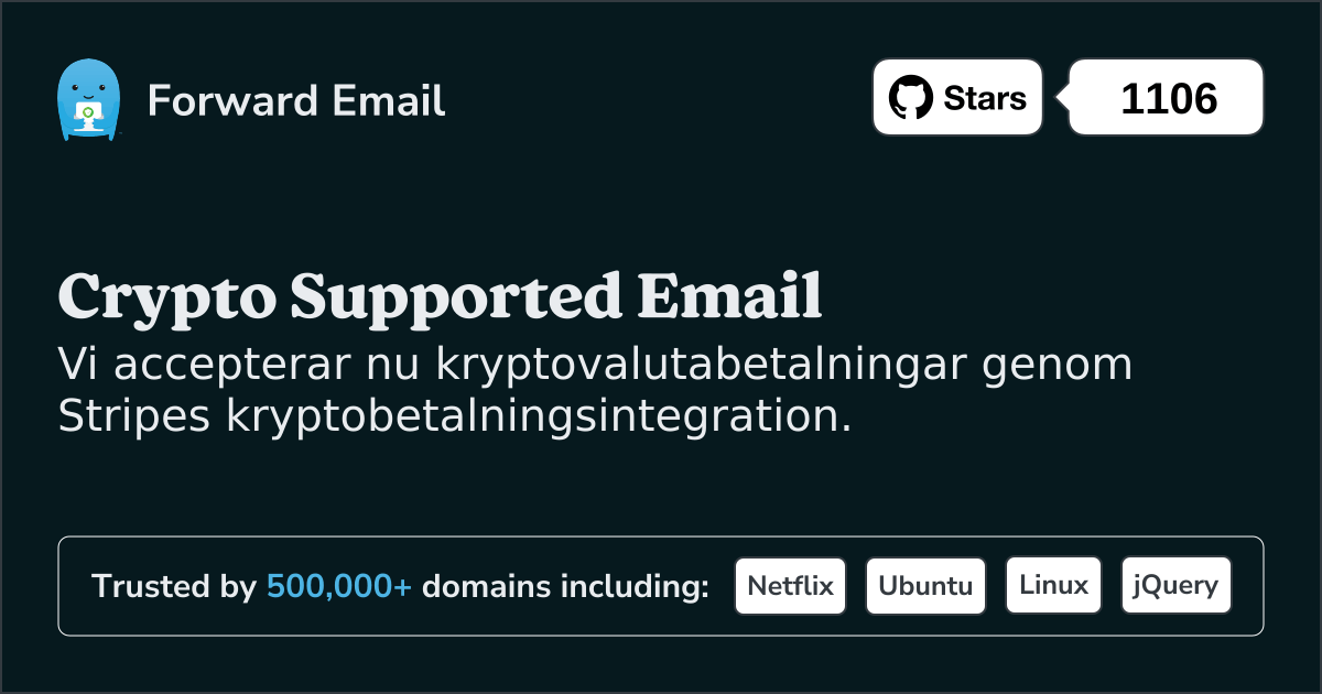 Vi introducerar kryptobetalningar: förbättrad integritet för din e-posttjänst