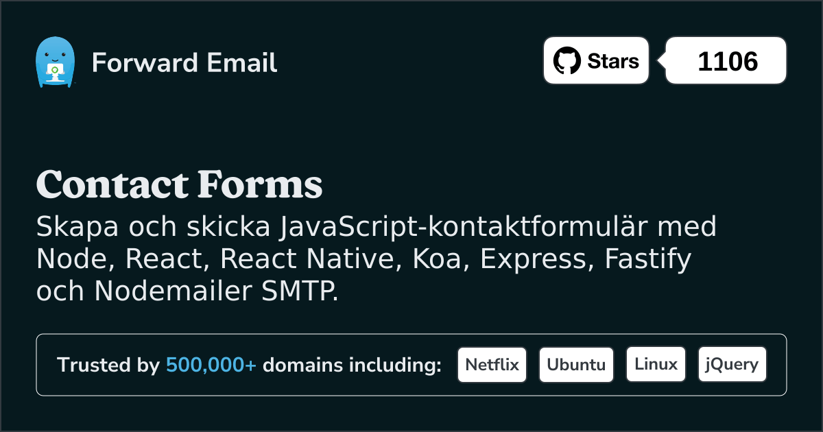 JavaScript-kontaktformulär Node.js