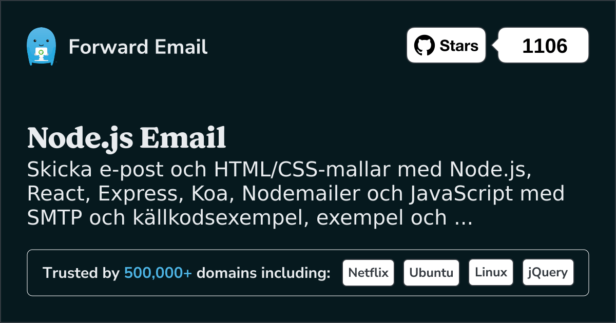 Node.js e-postmallar