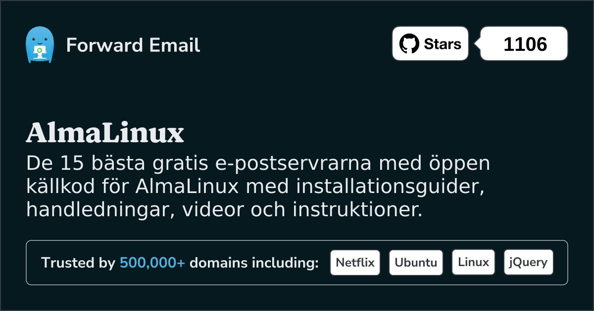 15 bästa e-postservrar med öppen källkod för AlmaLinux 2025