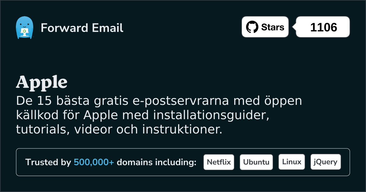 15 bästa e-postservrar med öppen källkod för Apple 2025