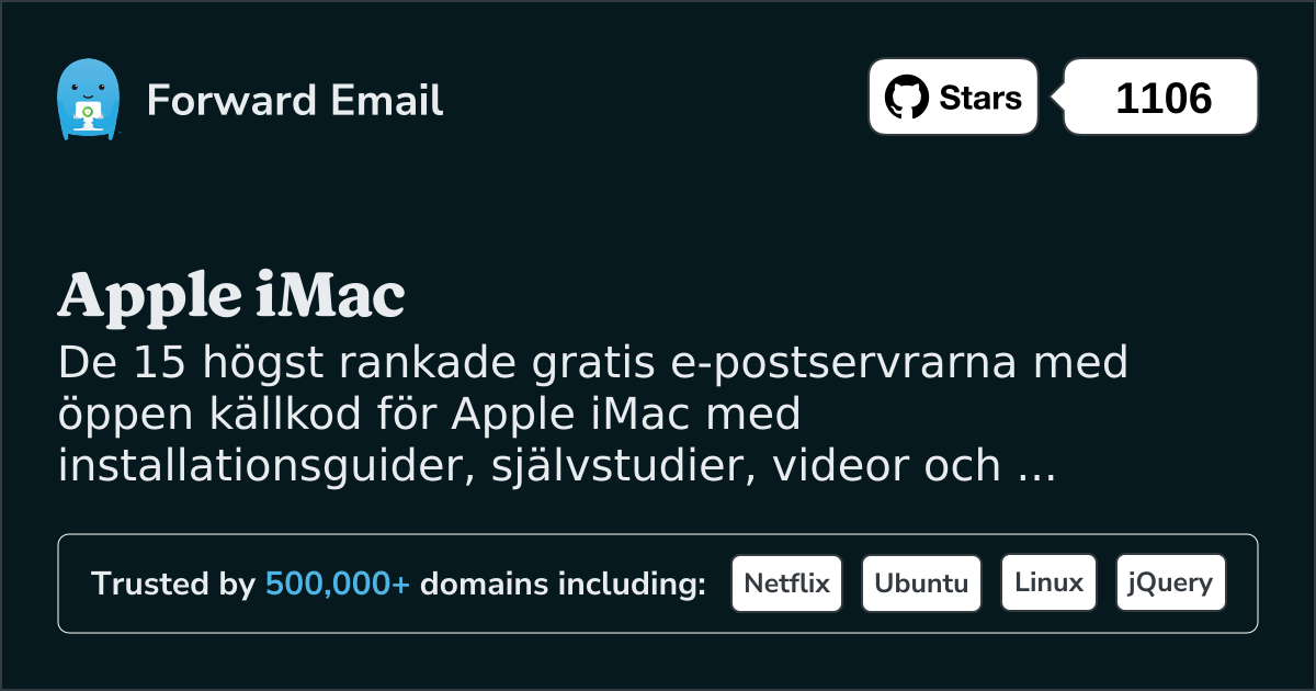 15 topprankade e-postservrar med öppen källkod för Apple iMac 2025