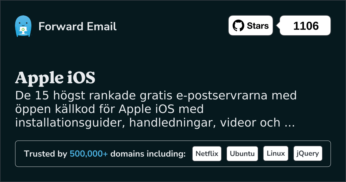 15 topprankade e-postservrar med öppen källkod för Apple iOS 2025