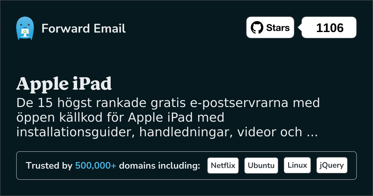 15 topprankade e-postservrar med öppen källkod för Apple iPad 2025