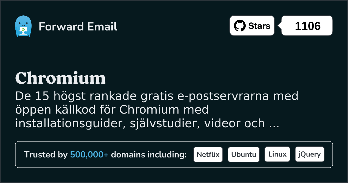 15 högst rankade e-postservrar med öppen källkod för Chromium 2025