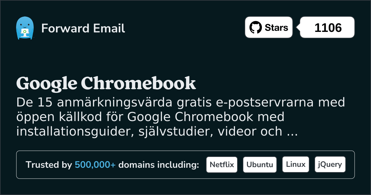 15 kända e-postservrar med öppen källkod för Google Chromebook 2025