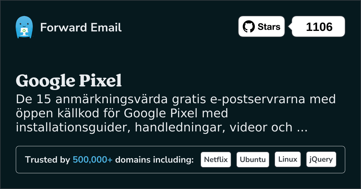 15 kända e-postservrar med öppen källkod för Google Pixel 2025