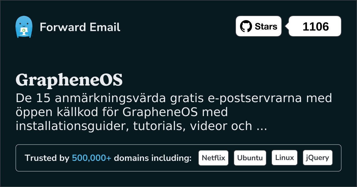 15 kända e-postservrar med öppen källkod för GrapheneOS 2025