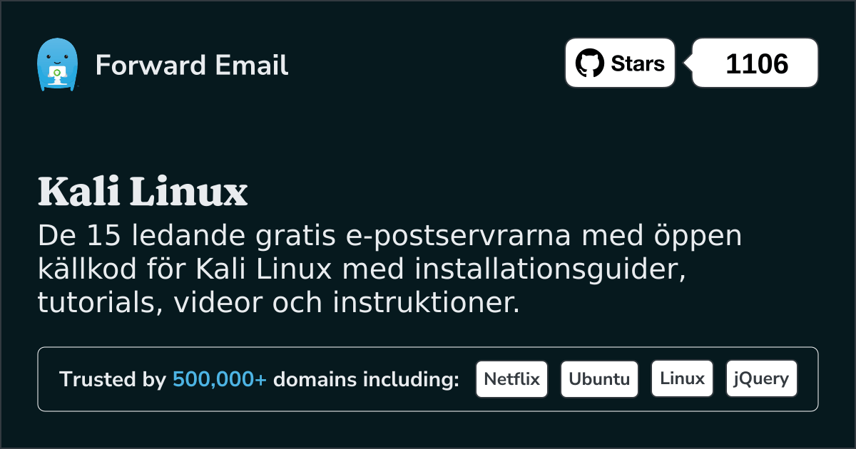 15 ledande e-postservrar med öppen källkod för Kali Linux 2025