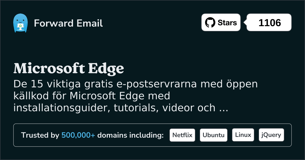 15 Viktiga e-postservrar med öppen källkod för Microsoft Edge 2025
