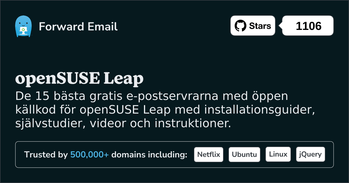 15 bästa e-postservrar med öppen källkod för openSUSE Leap 2025