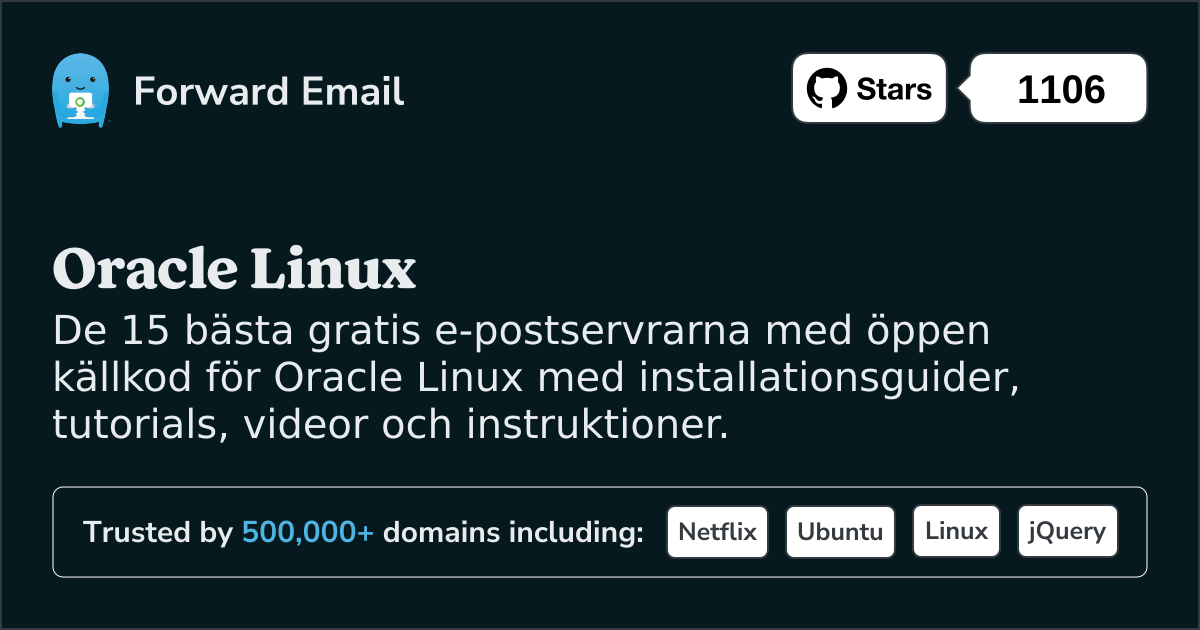 15 bästa e-postservrar med öppen källkod för Oracle Linux 2025