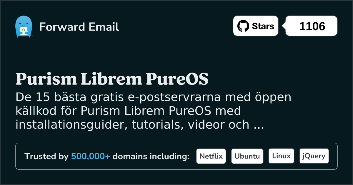 15 bästa e-postservrar med öppen källkod för Purism Librem PureOS 2025