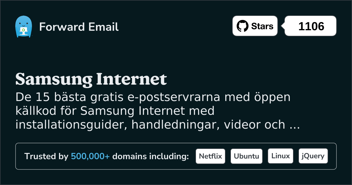 15 bästa e-postservrar med öppen källkod för Samsung Internet 2025