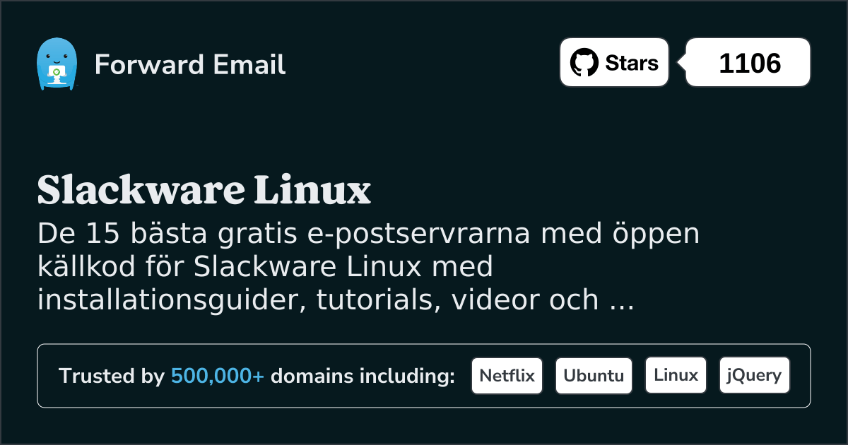 15 bästa e-postservrar med öppen källkod för Slackware Linux 2025