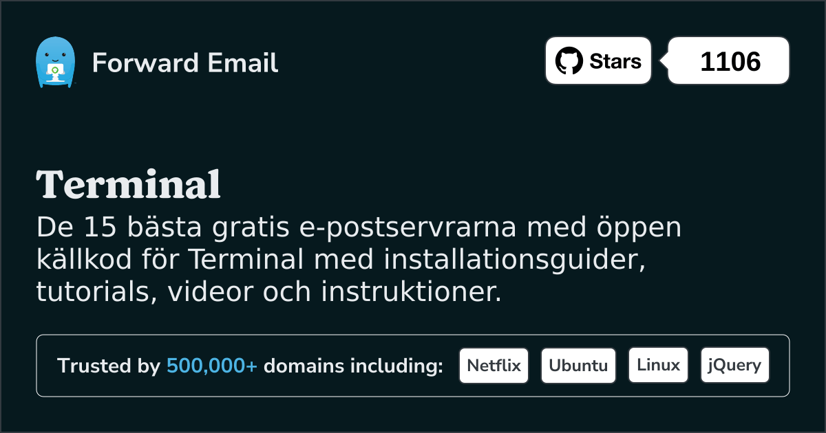 15 bästa e-postservrar med öppen källkod för Terminal 2025