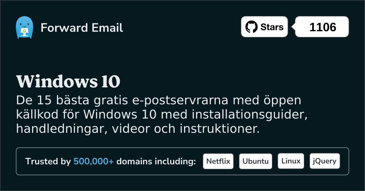 15 bästa e-postservrar med öppen källkod för Windows 10 2025
