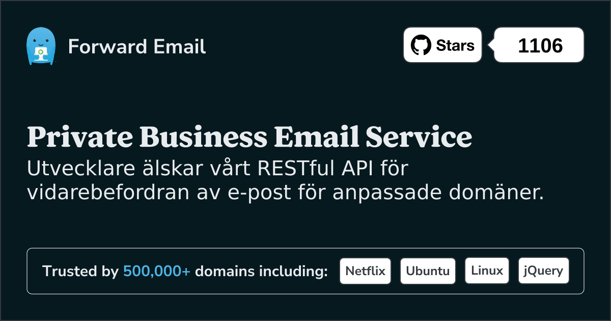 Developer Email API för anpassade domäner och Webhooks