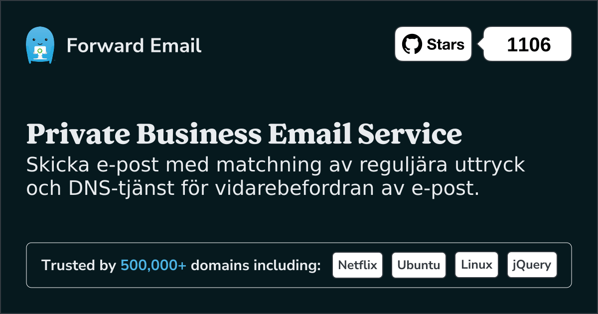 Reguljärt uttryck för vidarebefordran av e-post för anpassade domäner