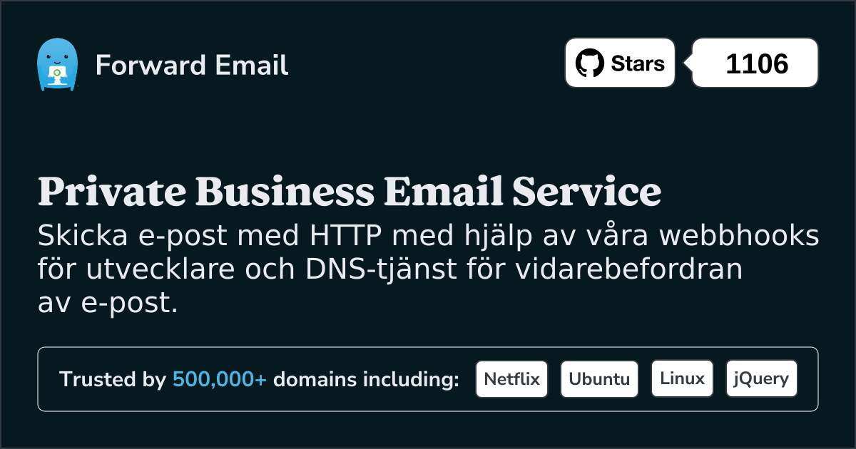 Gratis e-postwebhooks för utvecklare och anpassade domäner