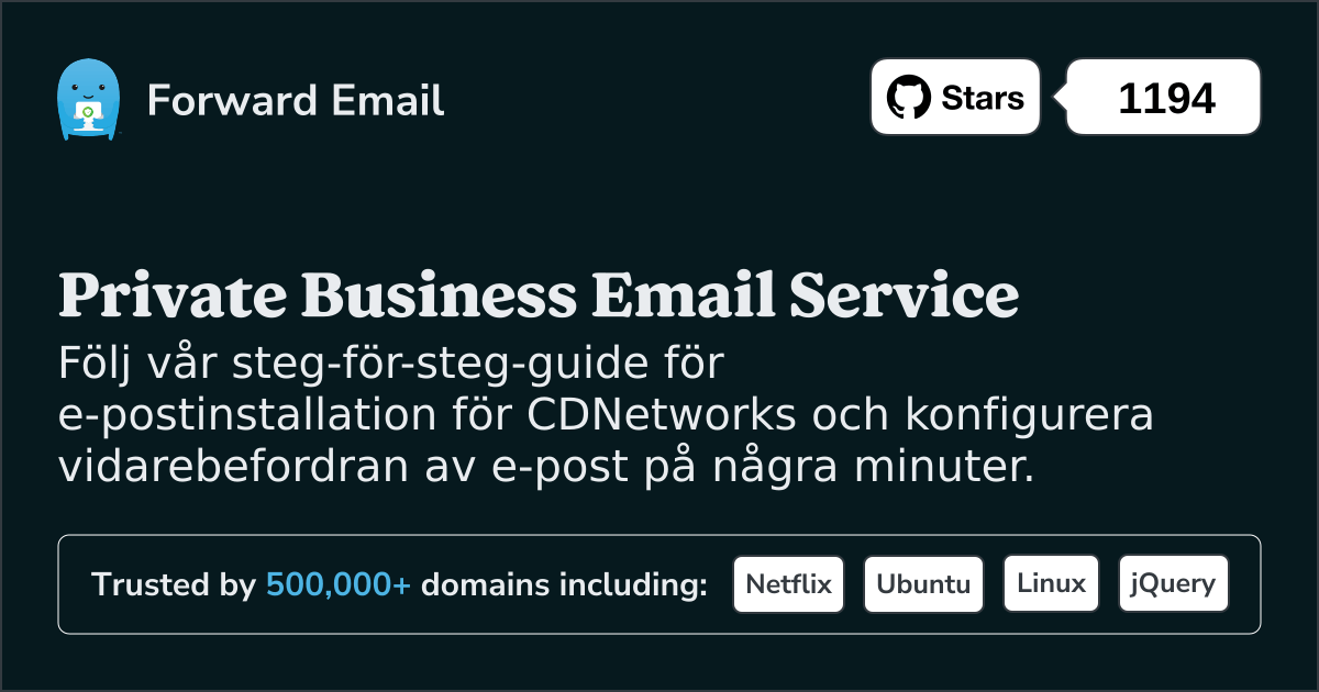 Hur man ställer in e-post med CDNetworks