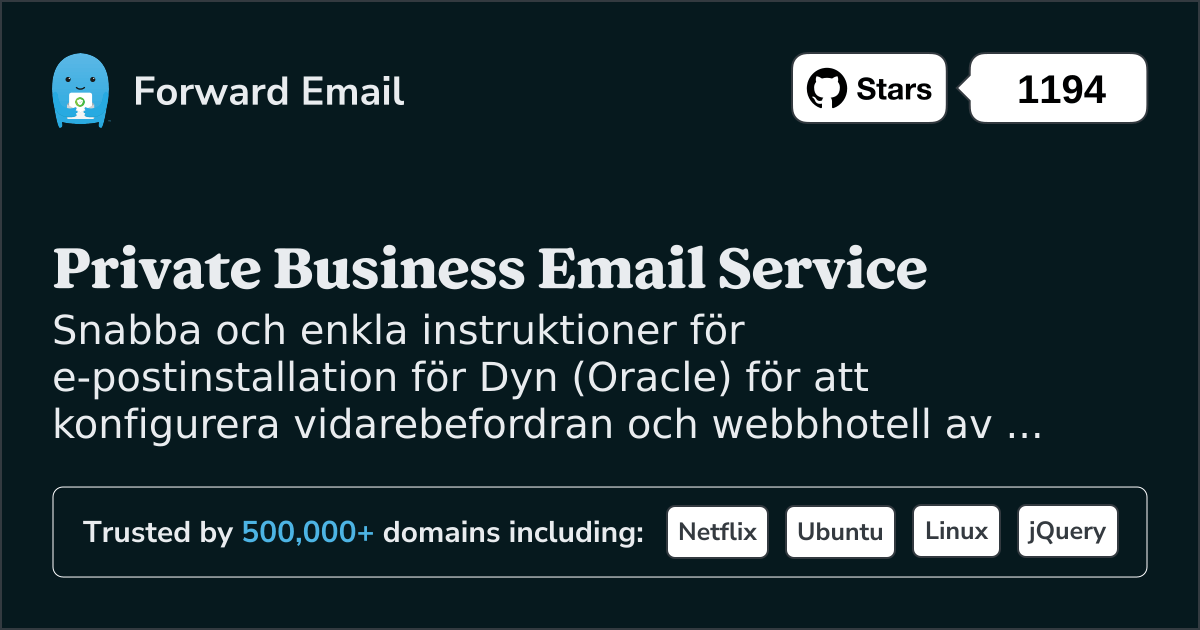 Hur man ställer in e-post med Dyn (Oracle)