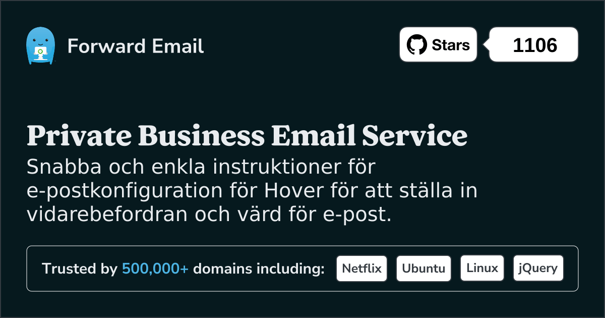 Hur man ställer in e-post med Hover