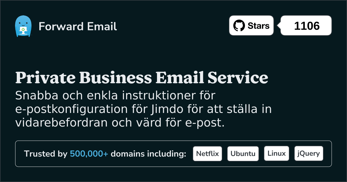 Hur man ställer in e-post med Jimdo