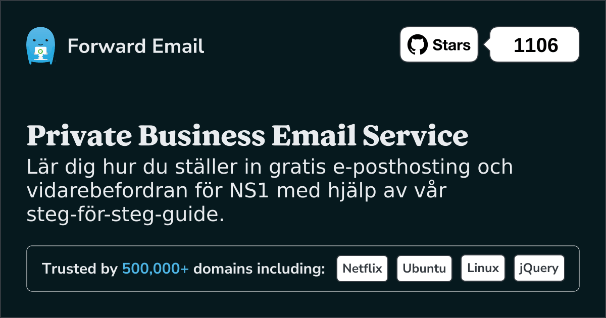 Hur man ställer in e-post med NS1
