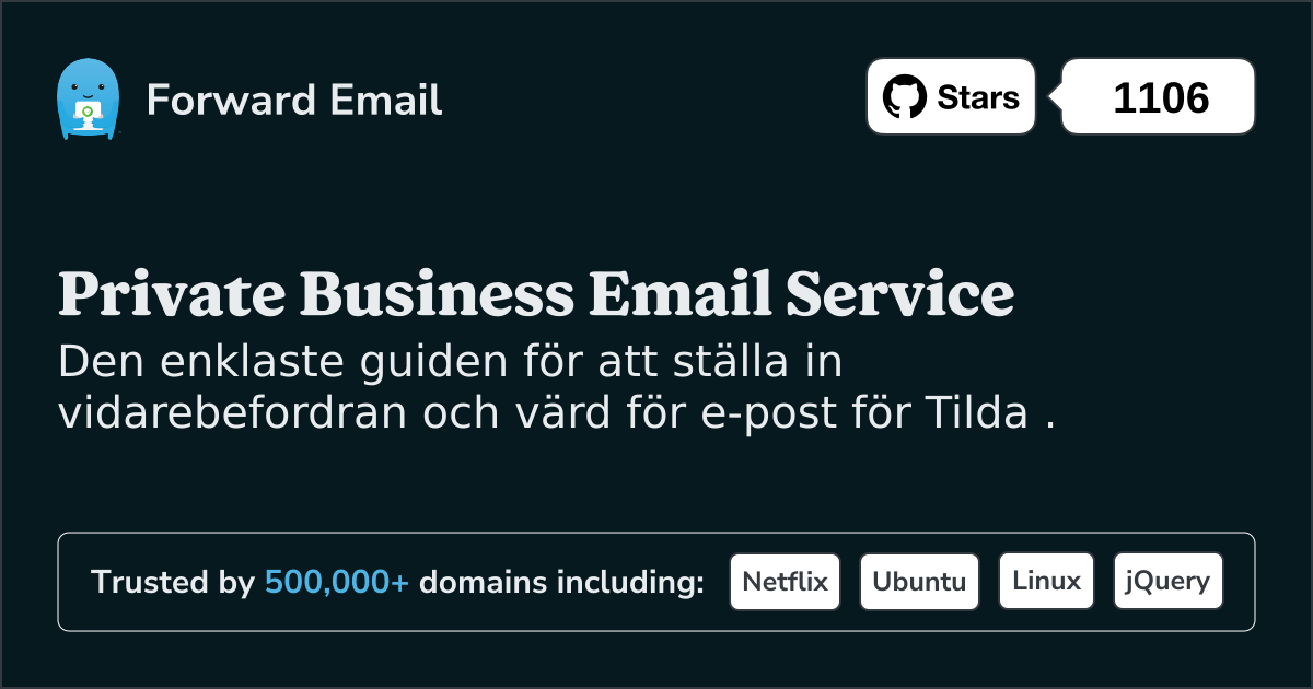 Hur man ställer in e-post med Tilda