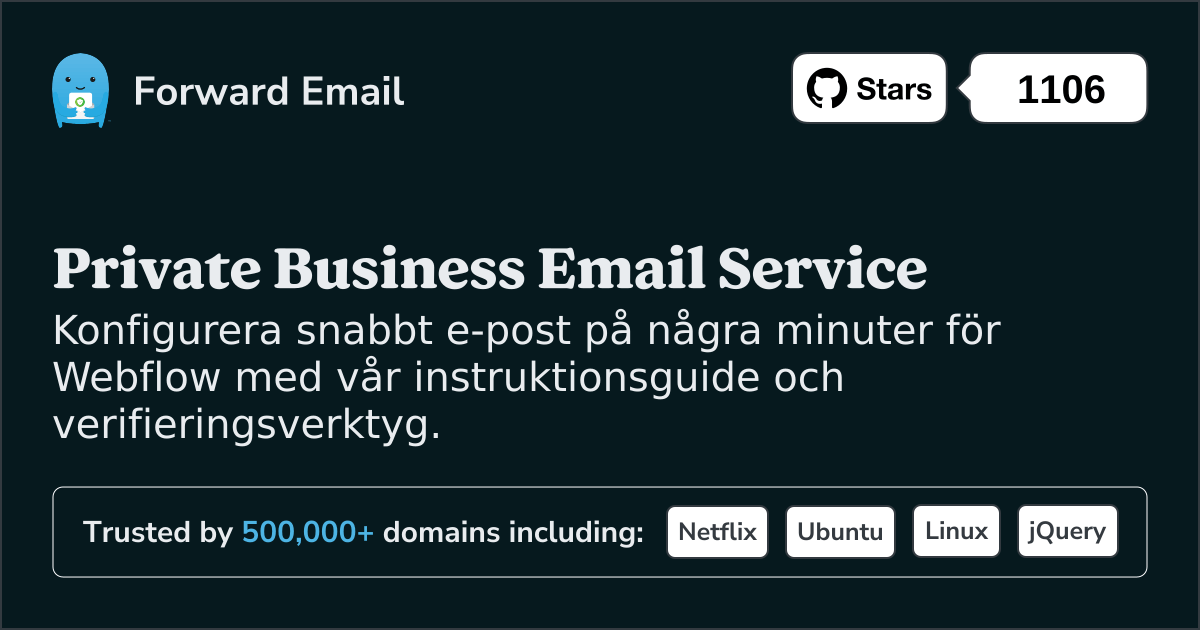 Hur man ställer in e-post med Webflow