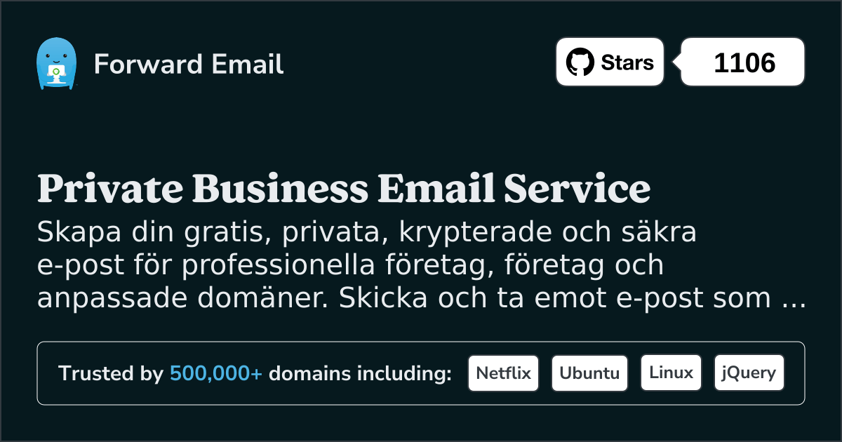 Privat företags-e-post för anpassade domäner