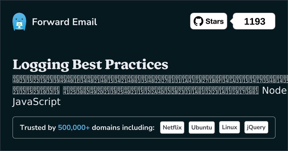 แนวทางปฏิบัติที่ดีที่สุดสำหรับการบันทึก Node.js