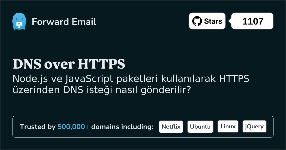 HTTPS üzerinden Node.js DNS