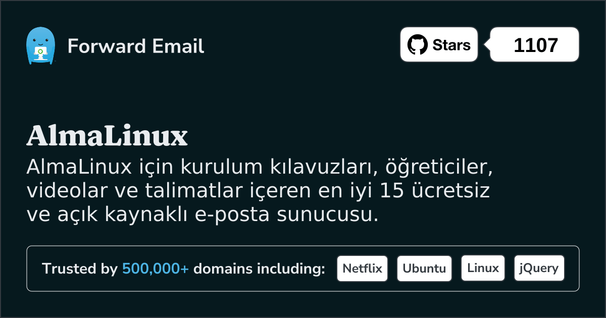 2025 AlmaLinux için En İyi 15 Açık Kaynaklı E-posta Sunucusu