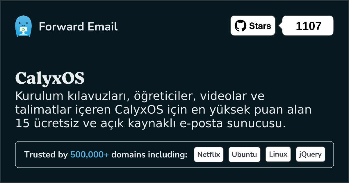 2025 CalyxOS için En Yüksek Puanlı 15 Açık Kaynaklı E-posta Sunucusu