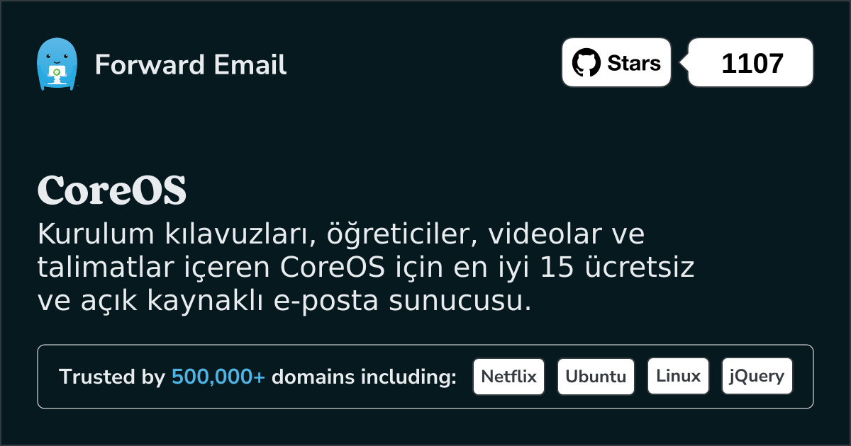 2025 CoreOS için En İyi 15 Açık Kaynaklı E-posta Sunucusu