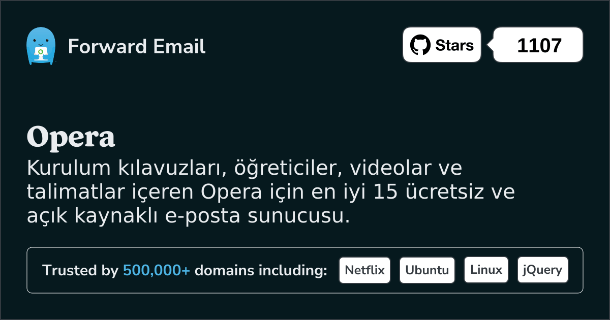 2025 Opera için En İyi 15 Açık Kaynaklı E-posta Sunucusu