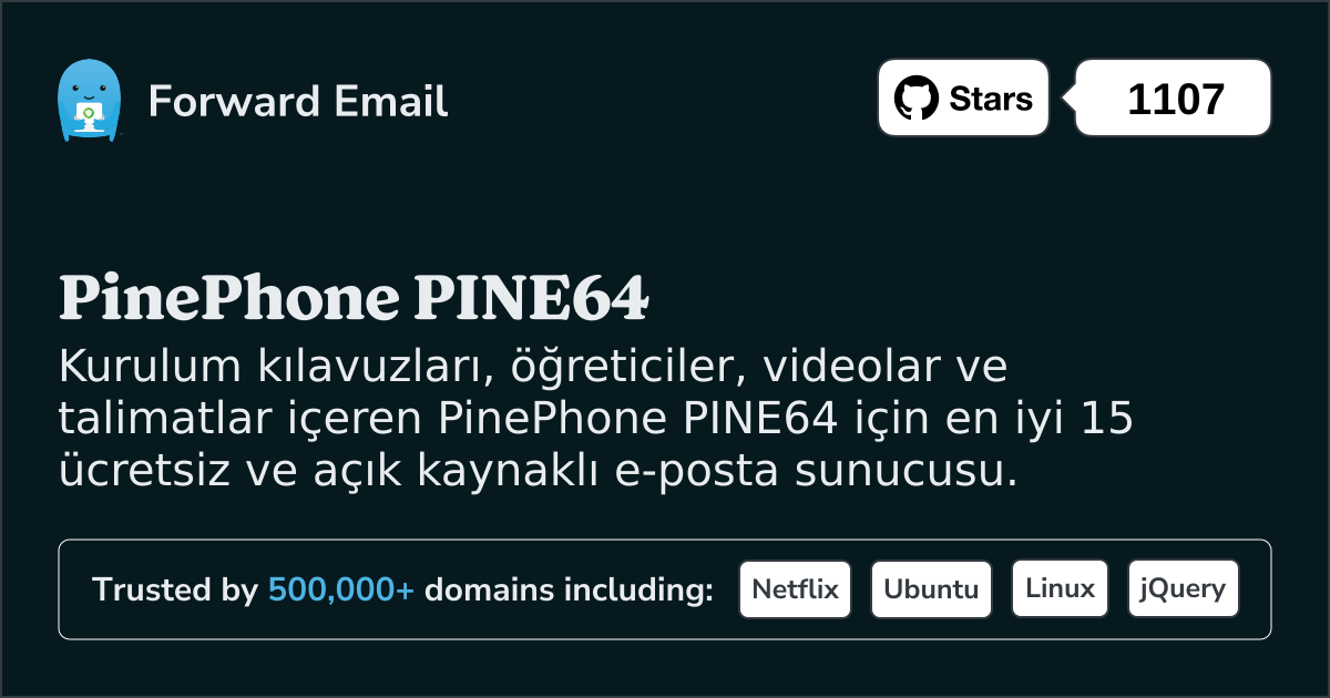 2025 PinePhone PINE64 için En İyi 15 Açık Kaynaklı E-posta Sunucusu