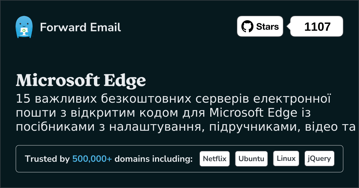 15 важливих серверів електронної пошти з відкритим кодом для Microsoft Edge у 2025