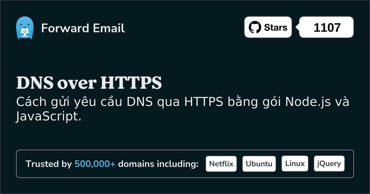 DNS của Node.js qua HTTPS