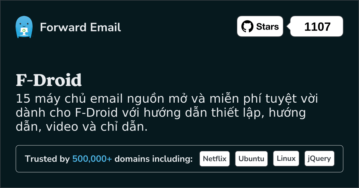 15 máy chủ email nguồn mở tuyệt vời cho F-Droid vào 2025
