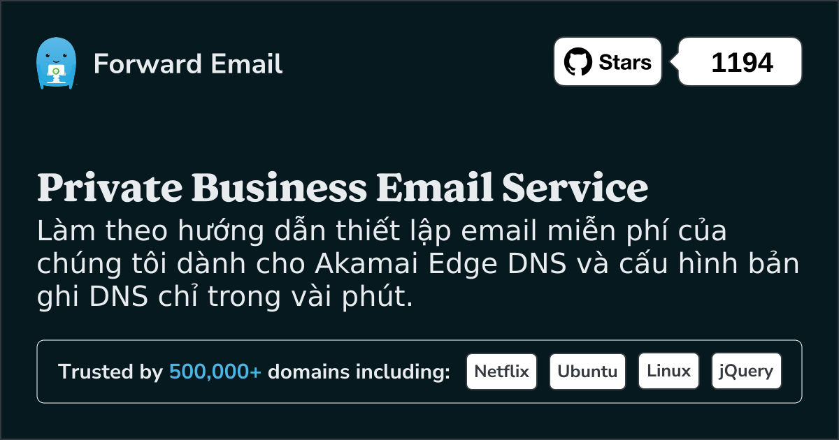 Cách thiết lập email với Akamai Edge DNS
