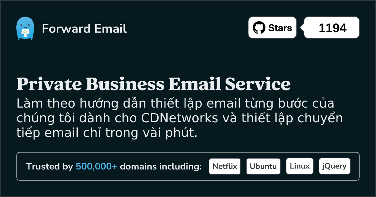 Cách thiết lập email với CDNetworks
